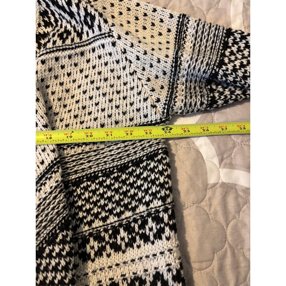 Anthropologie Geometric Open Front Cardigan Sweater S/M - Picture 9 of 10